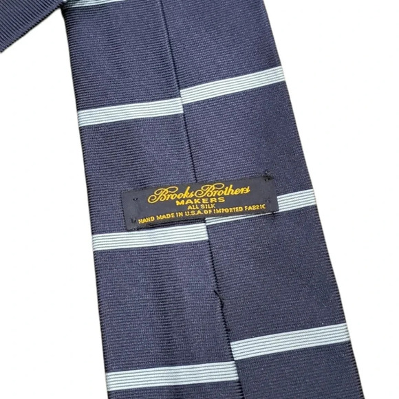 Brooks Brothers Blue Striped Silk Tie - Picture 2 of 4